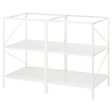 ENHET Kitchen island frame with shelves, white, 61 cm
