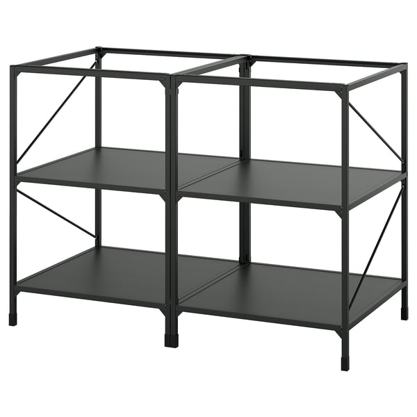 ENHET Kitchen island frame with shelves