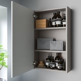 ENHET Mirror cb with 1 door, grey, 46x17x76 cm