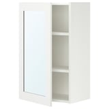 ENHET Mirror cb with 1 door, white/white frame, 46x32x76 cm