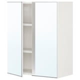 ENHET Mirror cb with 2 doors, white, 61x32x76 cm