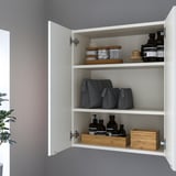 ENHET Mirror cb with 2 doors, white, 61x32x76 cm