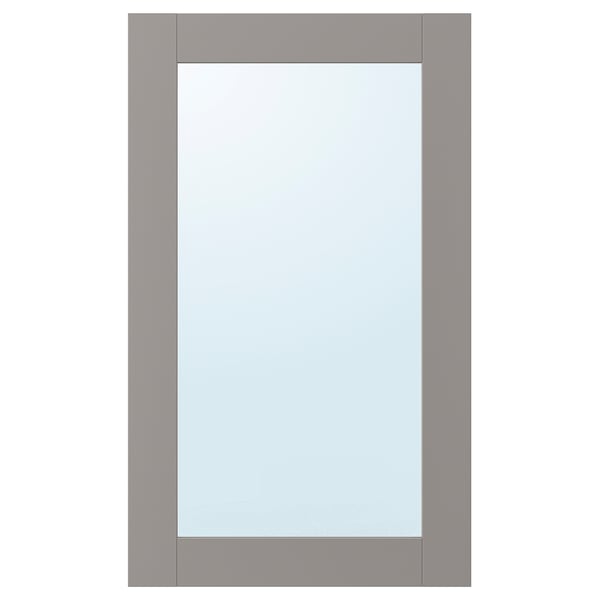 ENHET Mirror door, grey frame, 45x76 cm