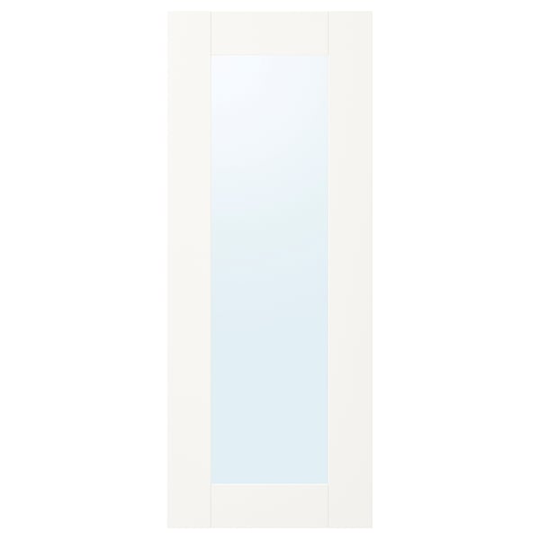 ENHET Mirror door, white frame, 30x76 cm