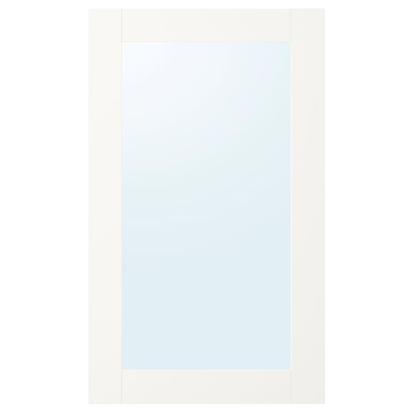 ENHET Mirror door, white frame, 45x76 cm