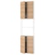 ENHET Storage combination, white/oak effect, 61x17x229 cm