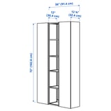 ENHET Storage combination, white/oak effect, 91x32x183 cm