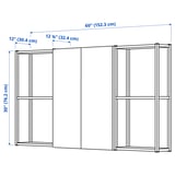 ENHET Storage combination, white/oak effect, 152x32x76 cm