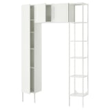ENHET Storage combination, white/white frame, 137x32x203 cm