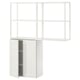 Option: ENHET Storage combination, white/white frame, 122x32x152 cm