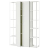 ENHET Storage combination, white/white frame, 122x32x183 cm