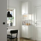 ENHET Storage combination, white/white frame, 61x32x229 cm