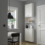 ENHET Storage combination, white/white frame, 61x17x229 cm