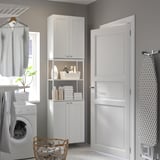 ENHET Storage combination, white/white frame, 61x32x229 cm