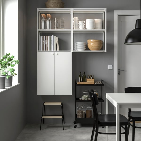 ENHET Storage combination, white, 122x32x152 cm