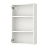 ENHET Wall cb w 2 shelves, white, 46x15x76 cm