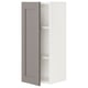 Option: ENHET Wall cb w 2 shlvs/door, white/grey frame, 30x32x76 cm