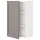 Option: ENHET Wall cb w 2 shlvs/door, white/grey frame, 46x32x76 cm