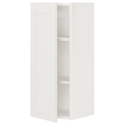 ENHET Wall cb w 2 shlvs/door, white/white frame, 30x32x76 cm