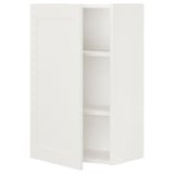 ENHET Wall cb w 2 shlvs/door, white/white frame, 46x32x76 cm