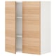 ENHET Wall cb w 2 shlvs/doors, white/oak effect, 61x32x76 cm