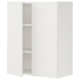 ENHET Wall cb w 2 shlvs/doors, white/white frame, 61x32x76 cm