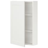 ENHET Wall cb with 1 door, white/white frame, 46x17x76 cm