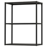 ENHET Wall fr w shelves, anthracite, 61x30x76 cm