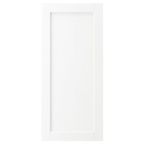 White ENKÖPING cabinet door, rectangular, smooth foil surface.