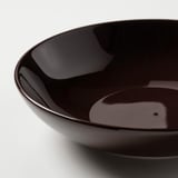 FÄRGKLAR Deep plate, glossy brown, 19 cm