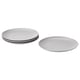 FÄRGKLAR Plate, matt light grey, 26 cm