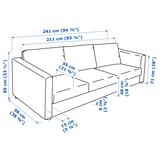 FINNALA 3-seat sofa, Grann/Bomstad black
