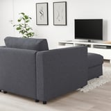 FINNALA Chaise longue, Gunnared medium grey