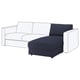 Option: FINNALA Chaise longue section, Orrsta black-blue
