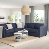 FINNALA Corner sofa, 4-seat, Orrsta black-blue