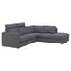 FINNALA Corner sofa, 4-seat, with open end with headrests/Gunnared medium grey