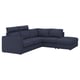 FINNALA Corner sofa, 4-seat, with open end with headrests/Orrsta black-blue