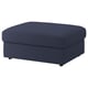 FINNALA Footstool with storage, Orrsta black-blue