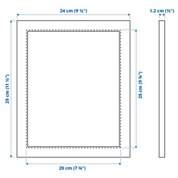 FISKBO Frame, black, 20x25 cm