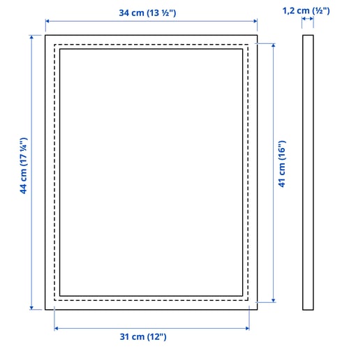 Illustration with measurements for the product: FISKBO.