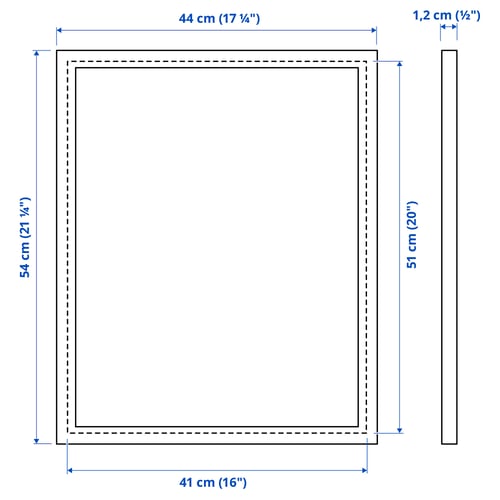 Illustration with measurements for the product: FISKBO.