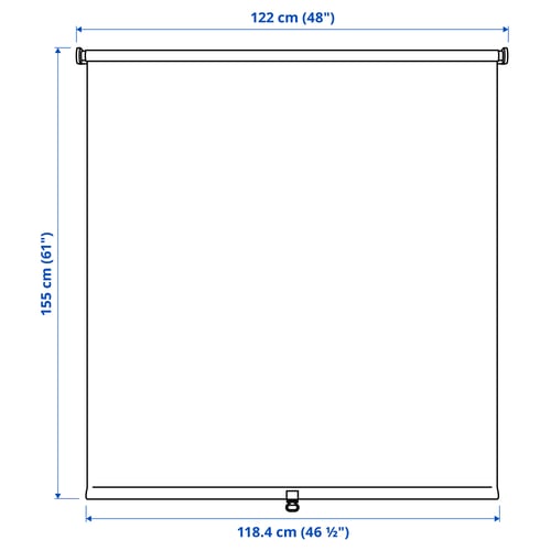 Illustration with measurements for the product: FÖNSTERBLAD.