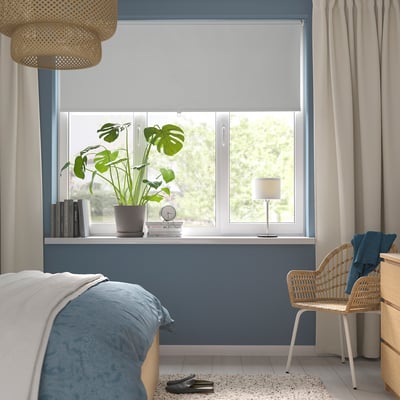 FÖNSTERBLAD Block-out roller blind, white, 157.5x155 cm