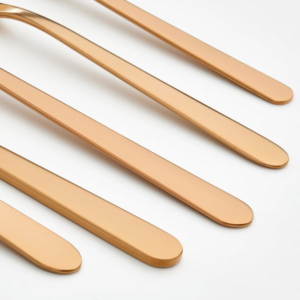 FÖRNUFT 20-piece cutlery set, rose-gold colour
