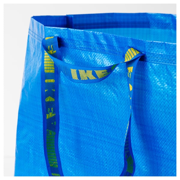 FRAKTA Carrier bag, large, blue, 55x37x35 cm/71 l