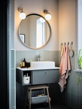FRIHULT Wall lamp, stainless steel colour