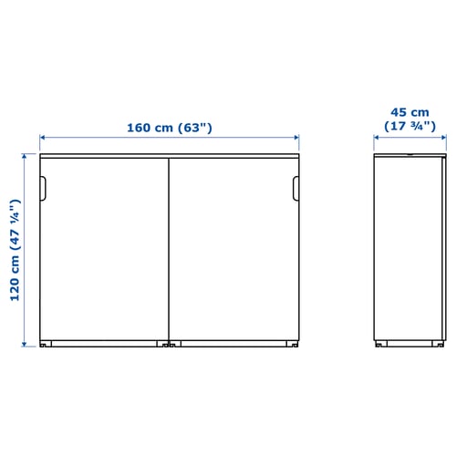 Illustration with measurements for the product: GALANT.