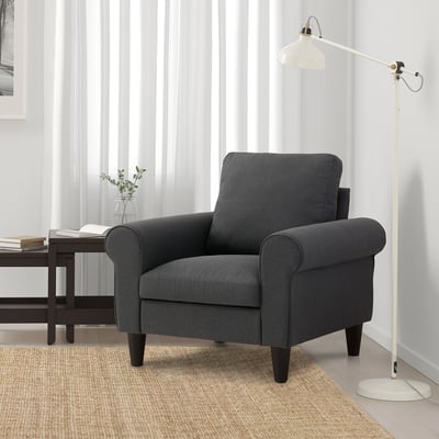 GAMMALBYN Armchair, grey
