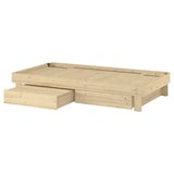GLAMBERGET Extendable bed with storage, pine, Twin/Full