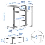 GREÅKER Cabinet with drawers, white, 84x101 cm